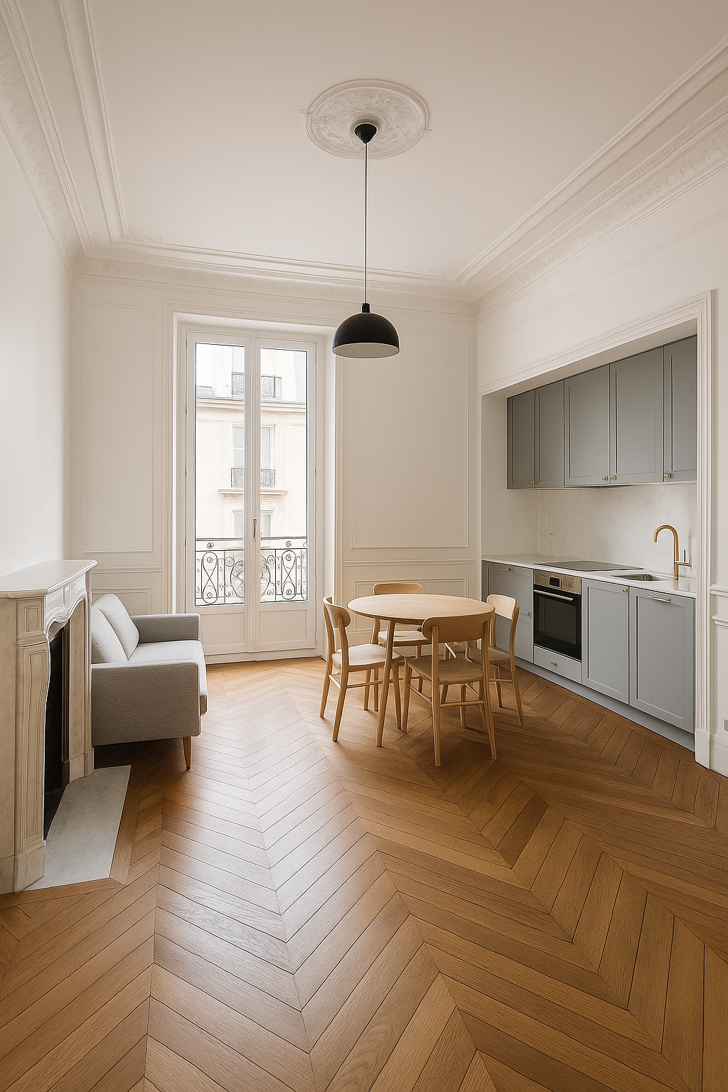 Rénovation haut de gamme d’un appartement haussmannien T3 à Paris 11e